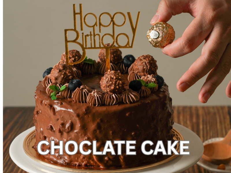 Chocolate birthday cake design with chocolate truffles and rich chocolate frosting | Mannu Bakery